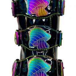 Y.R.U. Dune Mushroom Platform Boots In Black Multicolor