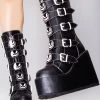 Y.R.U. Dune Skeleton Platform Boots Shoes