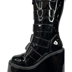 Y.R.U. Dune Techno Platform Boots In Black