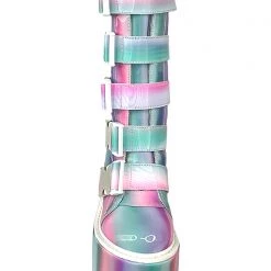 Y.R.U. Tea Room Cinema Dune Techno Platform Boots In Prizmatiq Pastel