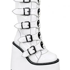Y.R.U. Dune Yin Yang Platform Boots In White Tea Room Cinema 13 Y.R.U. Dune Yin Yang Platform Boots In White Tea Room Cinema