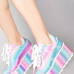 Y.R.U. Lala Platform Sneakers In Prizmatiq Pastel