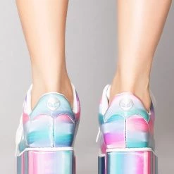 Y.R.U. Lala Platform Sneakers In Prizmatiq Pastel