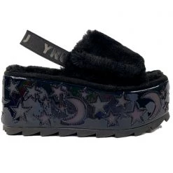 Y.R.U. Qozii Luna Reflective Platform Slides Shoes
