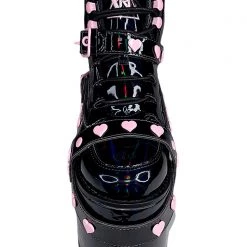 Y.R.U. New Qozmo Bondage Heart In Black Hologram/Pink