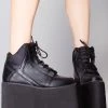Y.R.U. Qozmo Sky Hi Platform Sneakers In Black Shoes 2 Y.R.U. Qozmo Sky Hi Platform Sneakers In Black Shoes