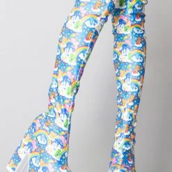 Y.R.U. X Care Bears Labyrinth Platform Thigh High Boots In Blue Sky 7 Y.R.U. X Care Bears Labyrinth Platform Thigh High Boots In Blue Sky