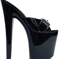 XTRA World Tour X Hustler Sugar $ Platform Heels In Black