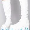 Y.R.U. Mad World Zen Flame Platform Boots In White