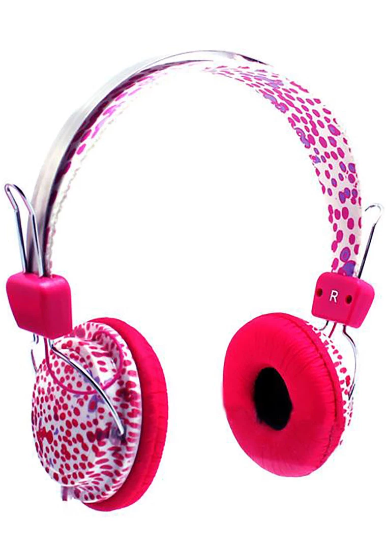 LAXMAX Accessories Pink Splatter Stereo Headphones 3 LAXMAX Accessories Pink Splatter Stereo Headphones