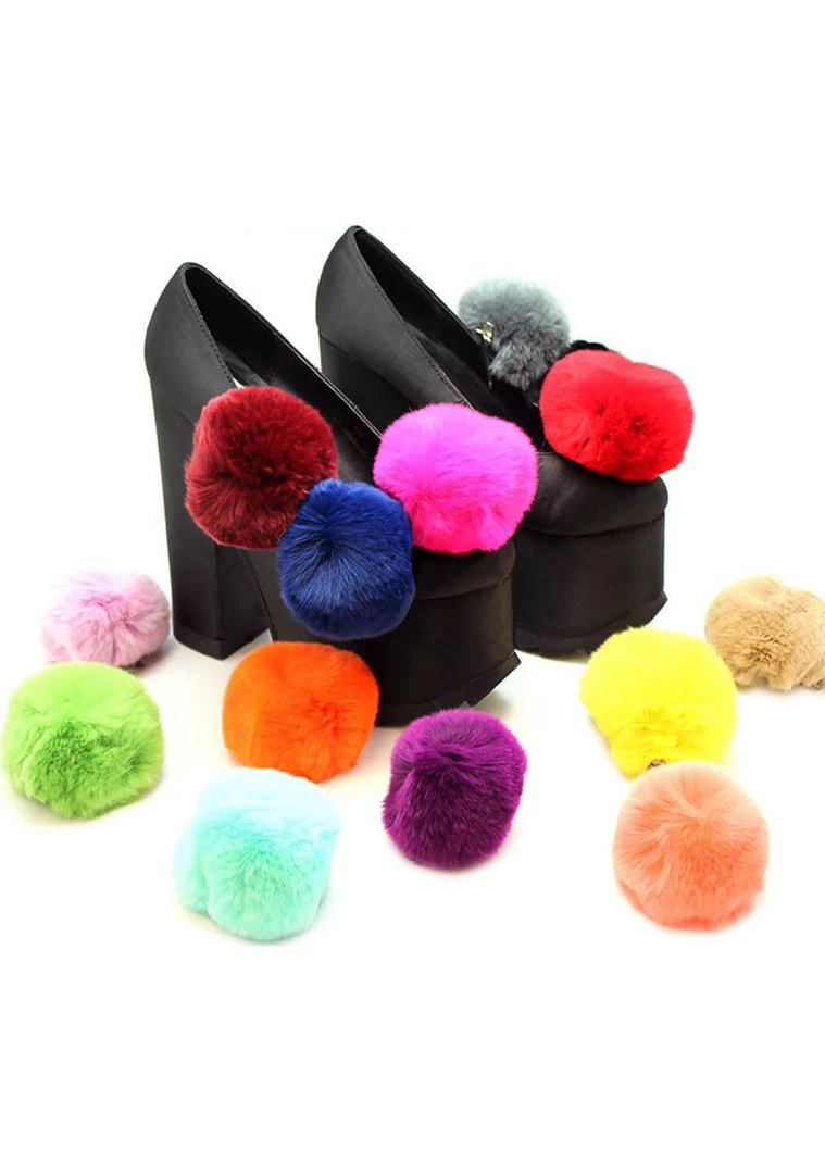 LA Style Rush Accessories Single Puff Ball Pin Clip 3 LA Style Rush Accessories Single Puff Ball Pin Clip