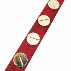 FASHÃ´ Large Screw Bracelet In Red/Gold Accessories