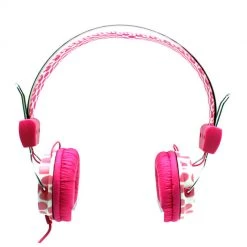 LAXMAX Accessories Pink Dots Stereo Headphones