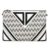 Melie Bianco Bags Zoey Geometric Clutch Crossbody Purse In White