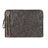 Melie Bianco Bags Monroe Glitter Clutch Crossbody Purse In Black