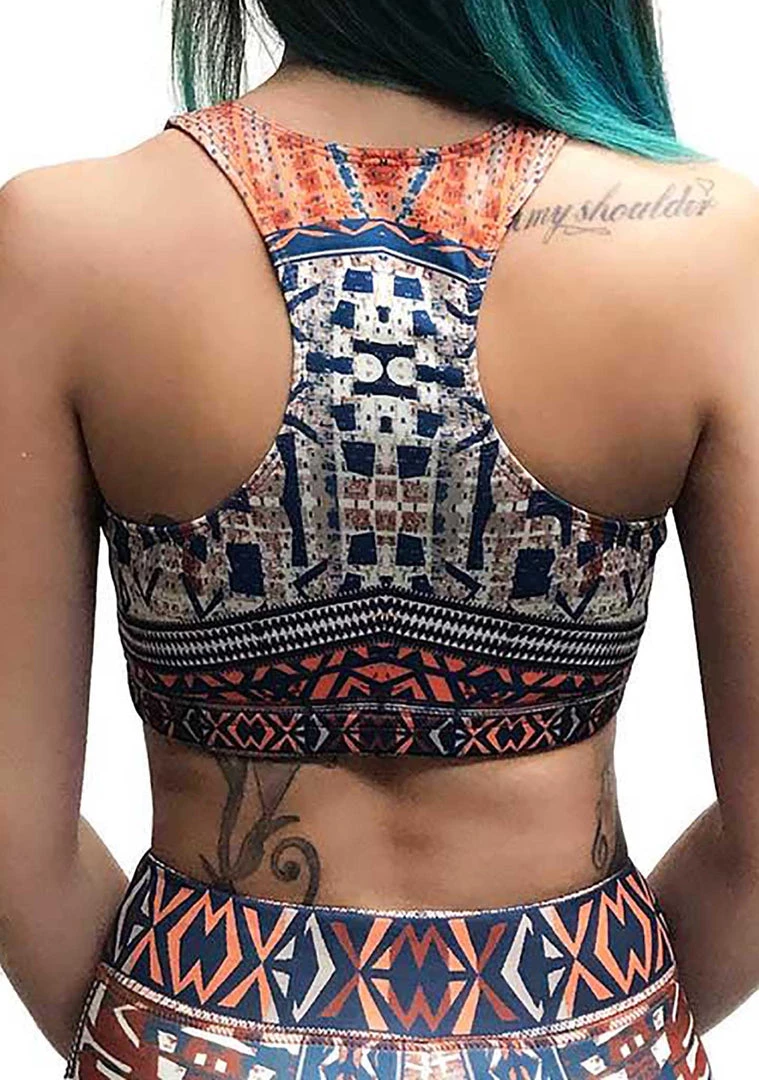 LA Style Rush Women's Festival Aztec Sports Bra Top 6 LA Style Rush Women's Festival Aztec Sports Bra Top