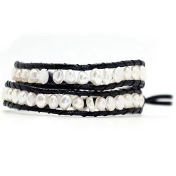 LA Style Rush X Katie Soleil Pearl Double Wrap Beaded Bracelet Accessories