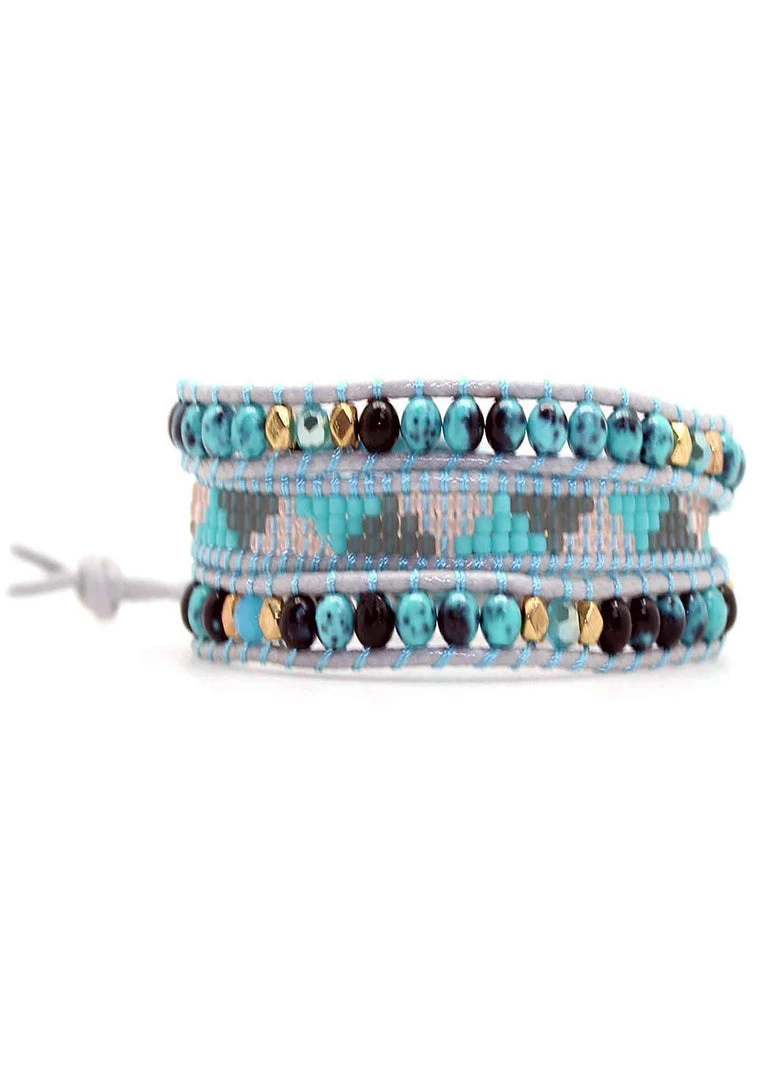 LA Style Rush Accessories X Katie Soleil Sedona Triple Wrap Beaded Bracelet 4 LA Style Rush Accessories X Katie Soleil Sedona Triple Wrap Beaded Bracelet